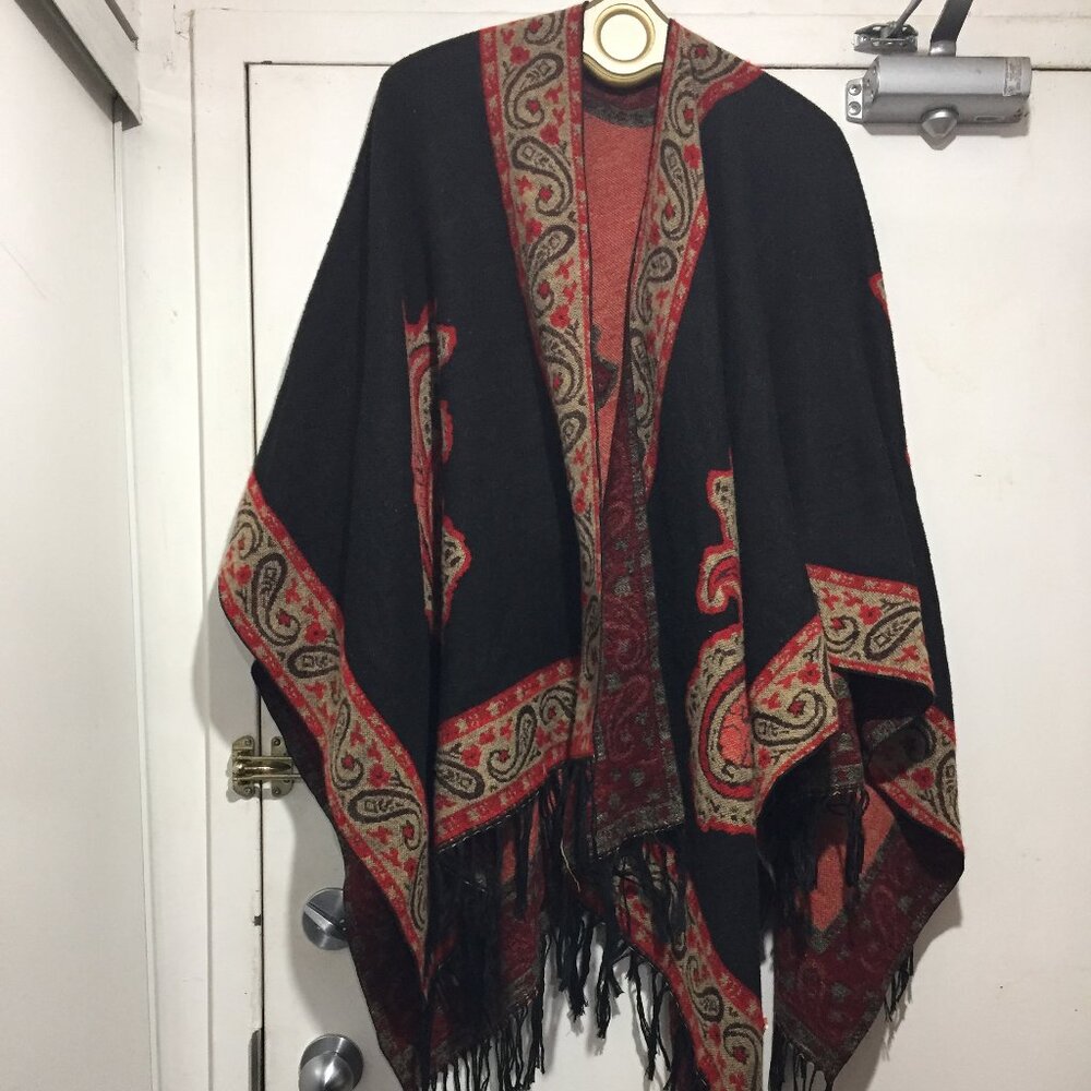 PASHMINA CASHMERE TASSEL TRIM SHAWLS ONE SIZE